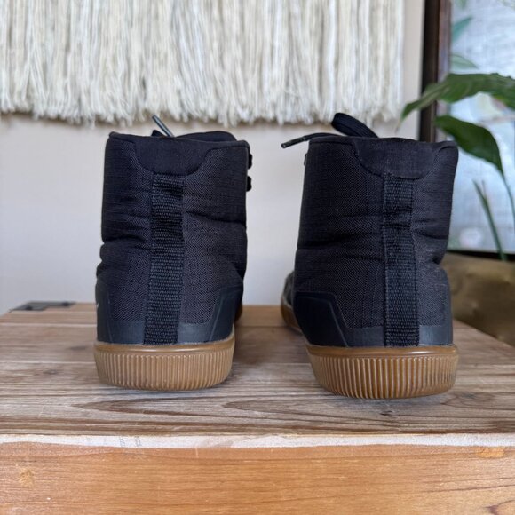 Flux Adapt High-Top Trainer Black Nylon Gum Sole Zero Drop Sneakers Size 8 - Picture 10 of 15